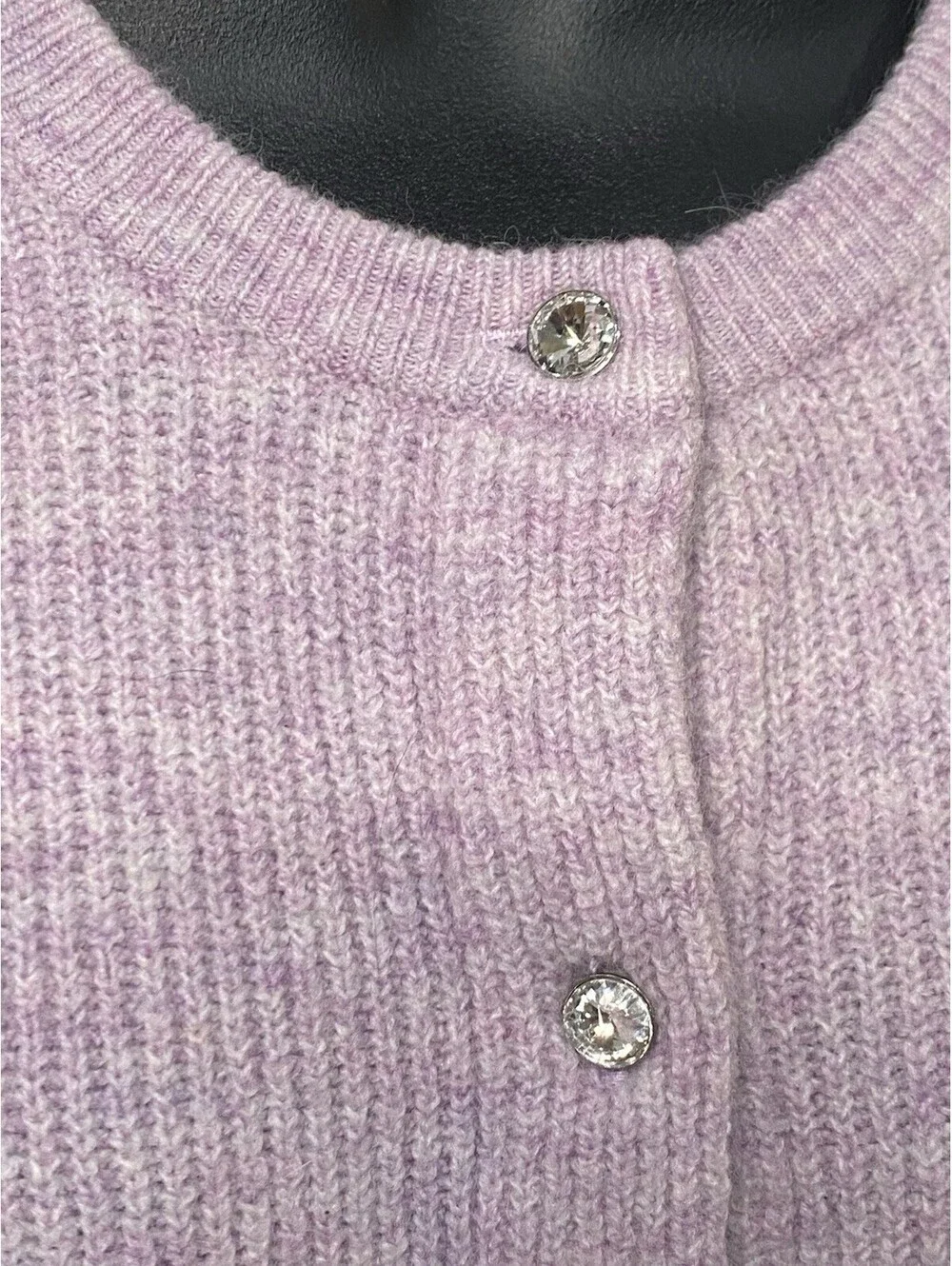 NWOT! J. Crew Size M Ribbed Cardigan with Jeweled Buttons in Supersoft Yarn